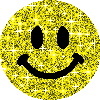 yellow glitter smiley